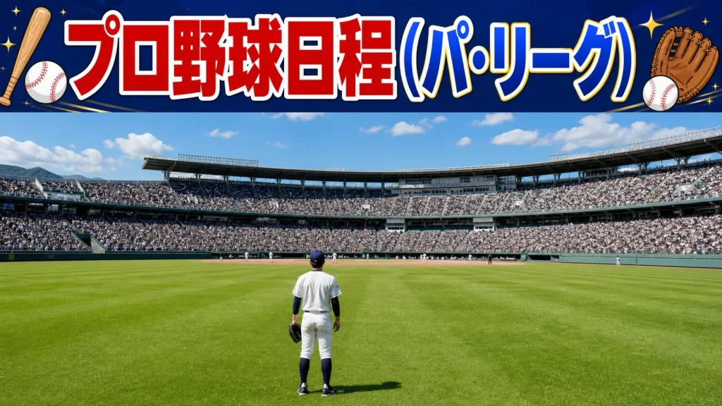 【2026年】プロ野球日程・順位（パ・リーグ）