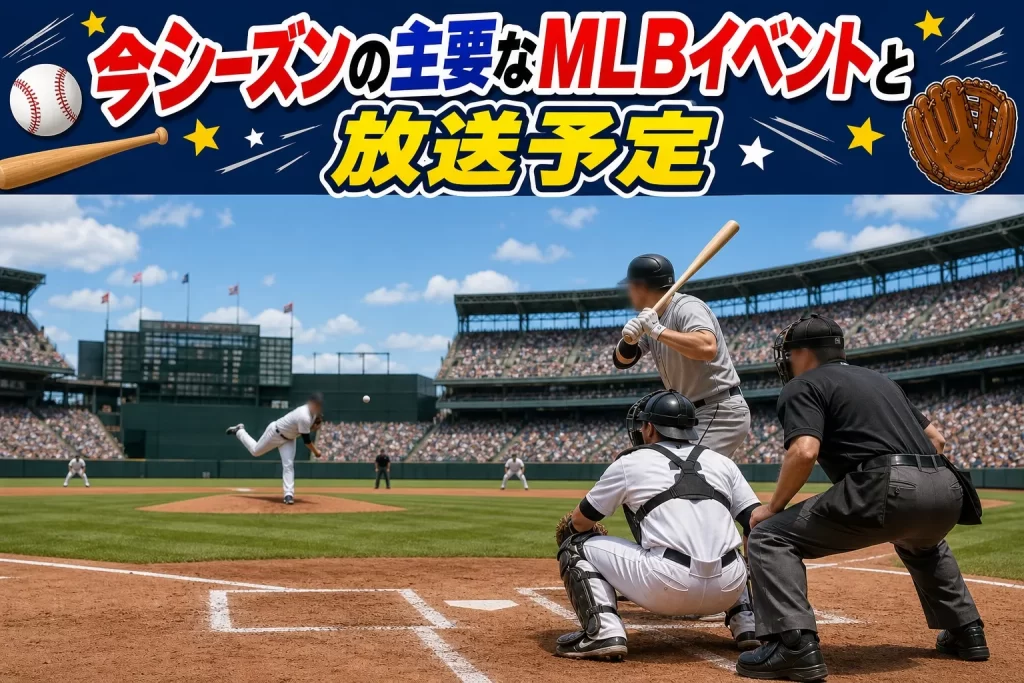 2026年の主要なMLBイベントと放送予定