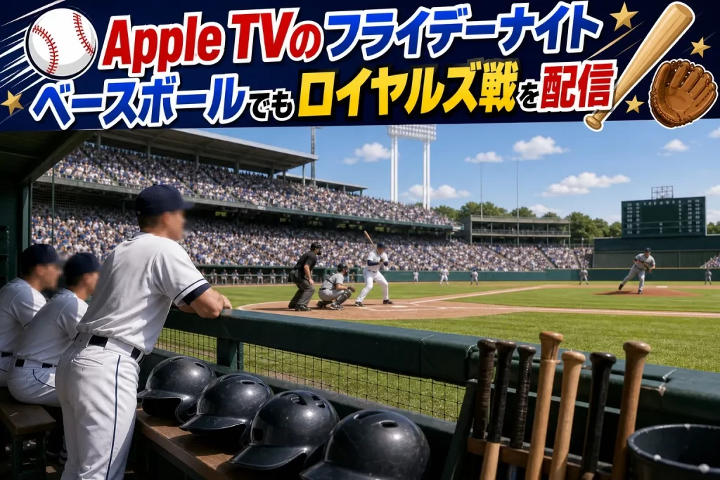 Apple TVのフライデーナイト ベースボールでもロイヤルズ戦を配信