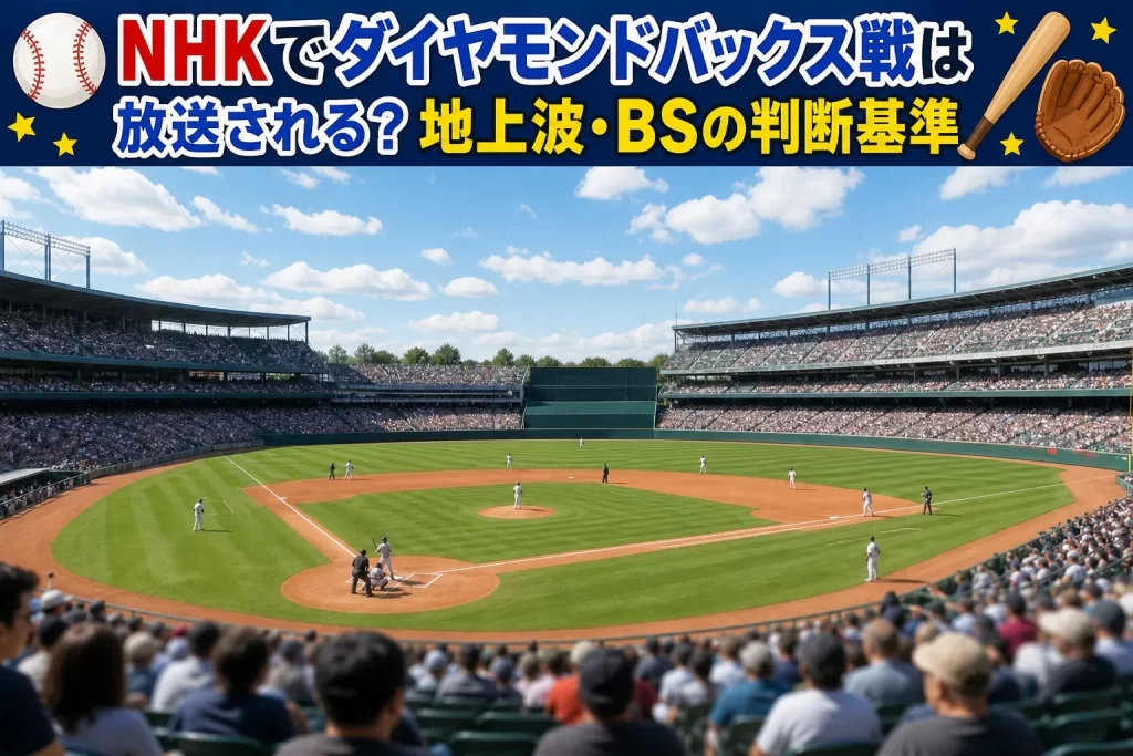 NHKでダイヤモンドバックス戦は放送される？地上波・BSの判断基準