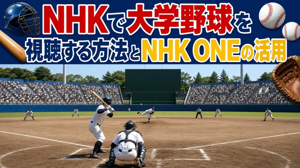 NHK Eテレ・NHK ONEで大学野球を視聴する方法
