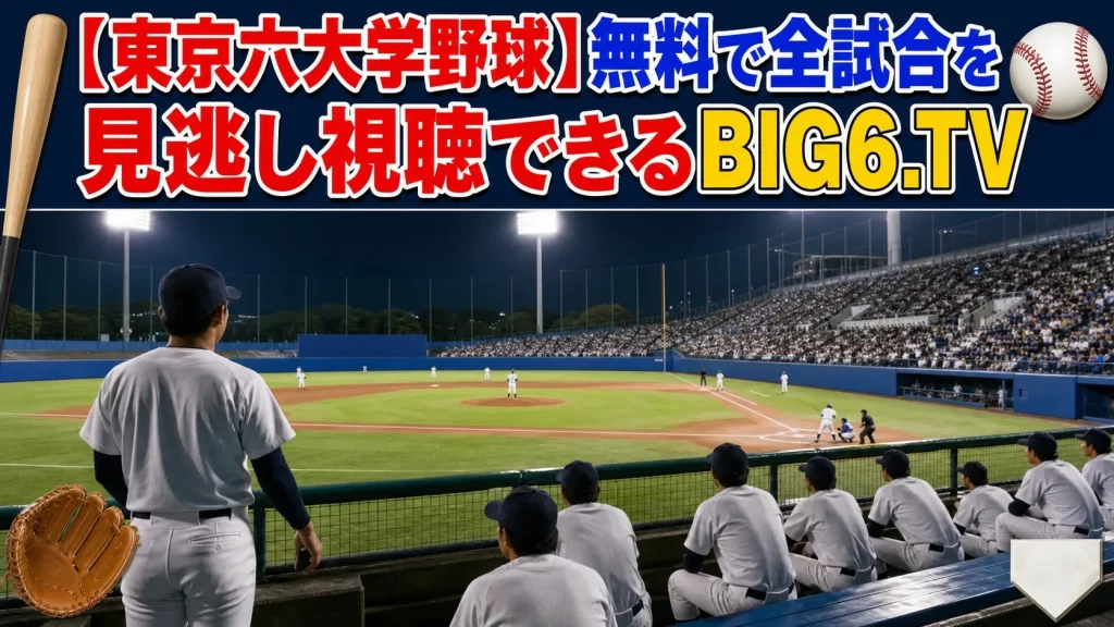 東京六大学野球をBIG6.TVで視聴する方法