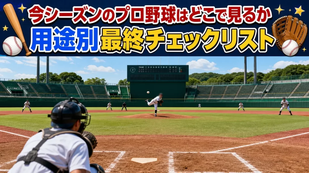 まとめ|プロ野球2026の視聴サービス選び