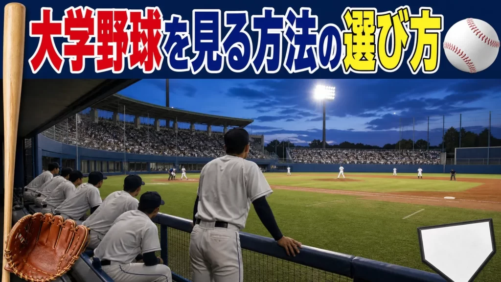 まとめ｜大学野球を見る方法の選び方