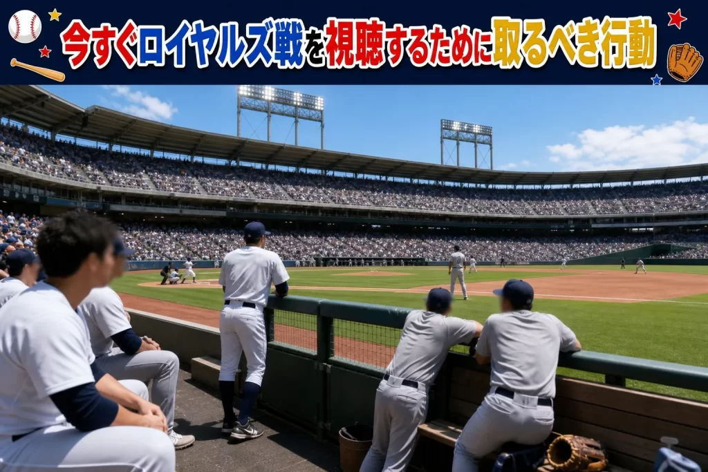 まとめ｜今すぐロイヤルズ戦を視聴するために取るべき行動