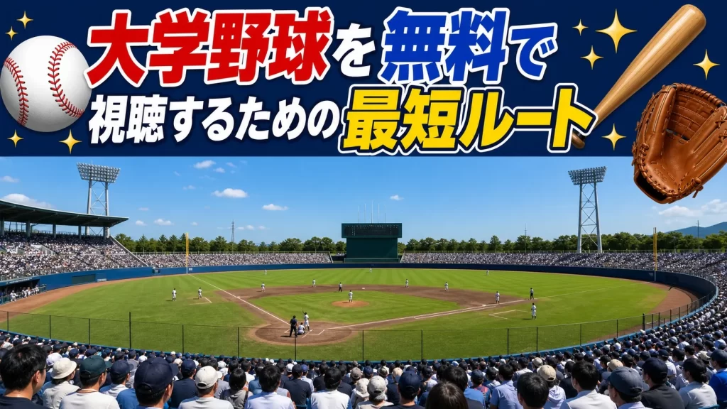 まとめ|登録なしで大学野球を無料で視聴できる