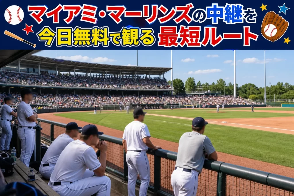 まとめ｜マイアミ・マーリンズの中継を今日無料で観る方法を確認しよう