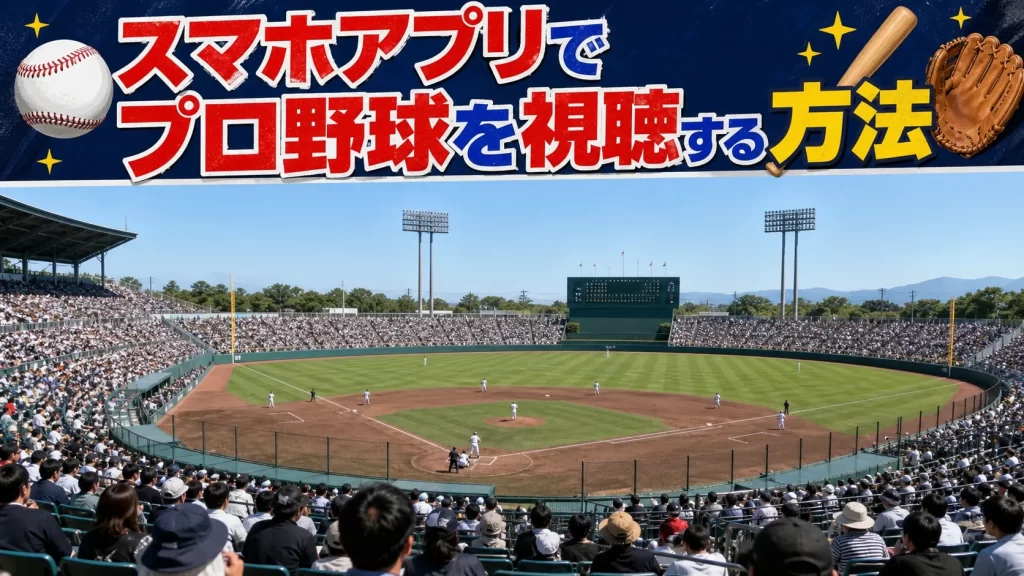 スマホアプリでプロ野球を見る方法