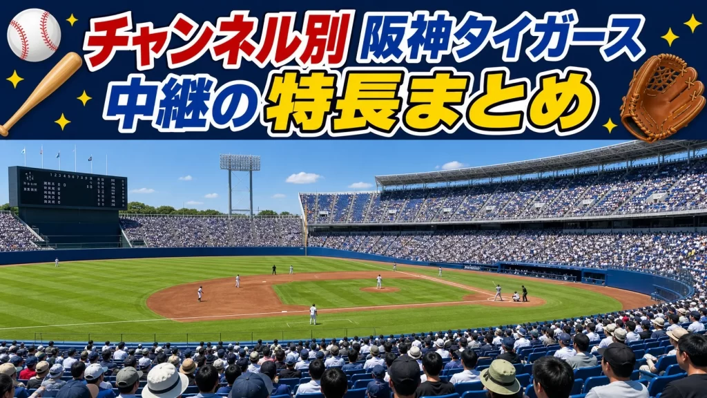 【チャンネル別】阪神タイガース中継の特徴まとめ