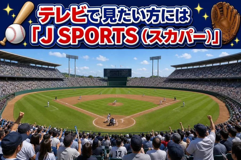 テレビで見たい方には「J SPORTS（スカパー）」