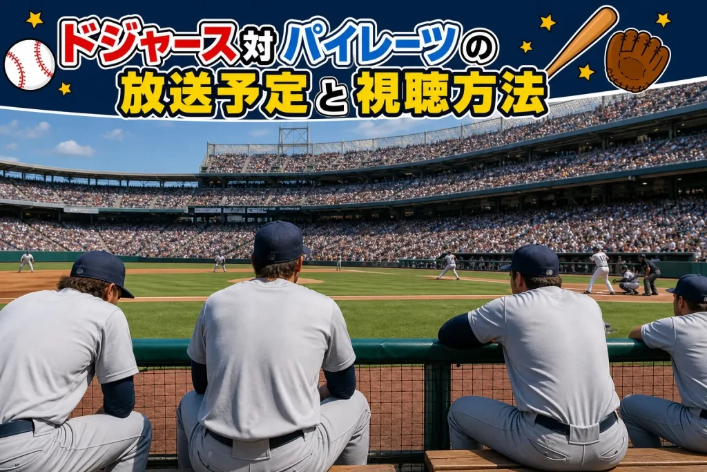 ドジャース対パイレーツの放送予定と視聴方法