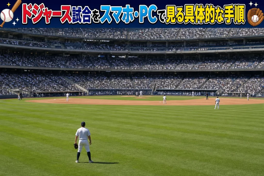 ドジャース試合をスマホ・PCで見る具体的な手順