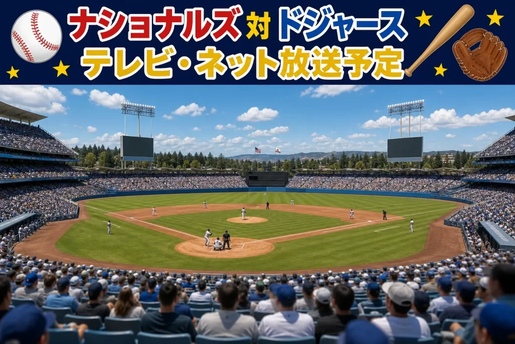 ナショナルズ対ドジャース：テレビ・ネット放送予定