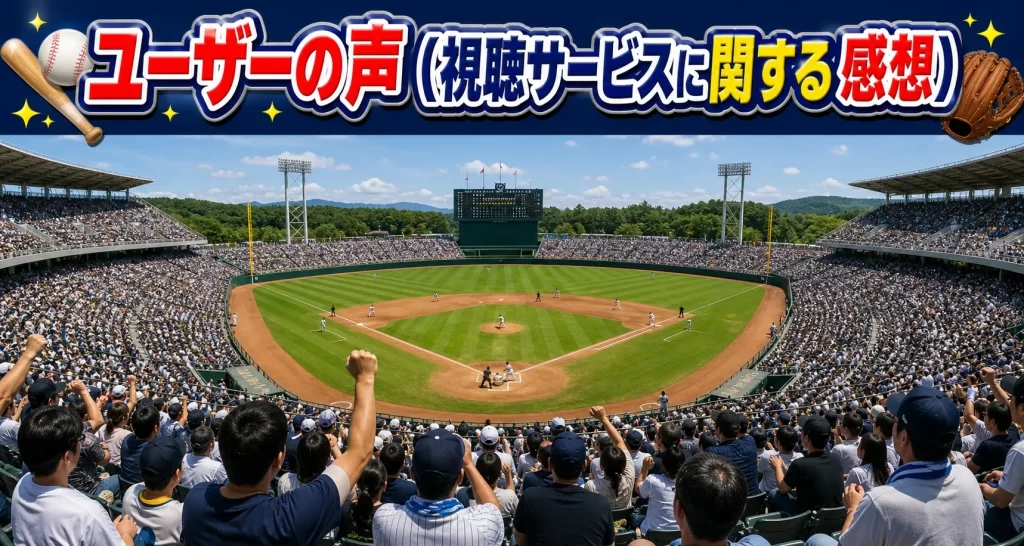 実際に視聴したユーザーの声