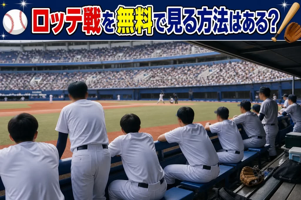 ロッテ戦を無料で見る方法はある？