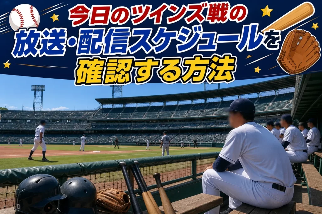 今日のツインズ戦の放送・配信スケジュールを確認する方法