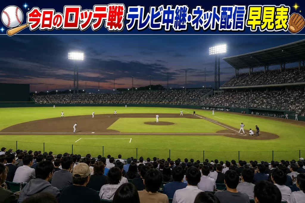 今日のロッテ戦 テレビ中継・ネット配信の早見表