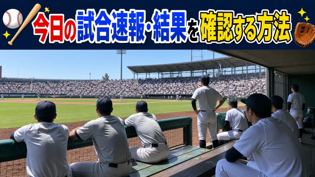 今日の試合速報・結果を確認する方法