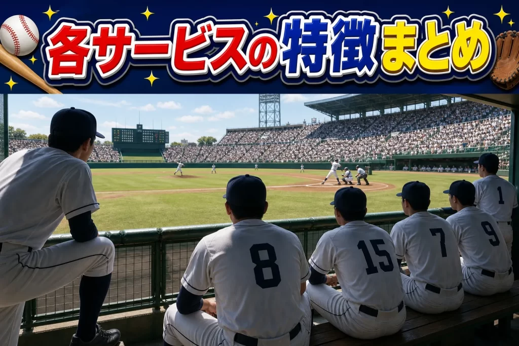 あなたに合ったサービスはどれ？各サービスの特徴まとめ