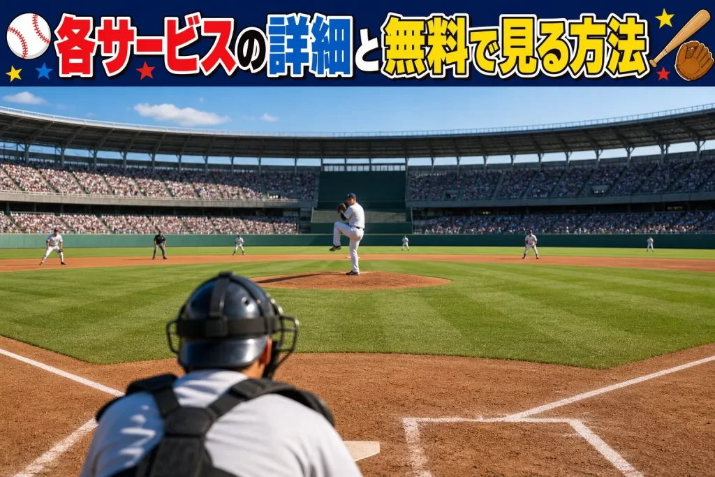 各サービスの詳細と無料で見る方法