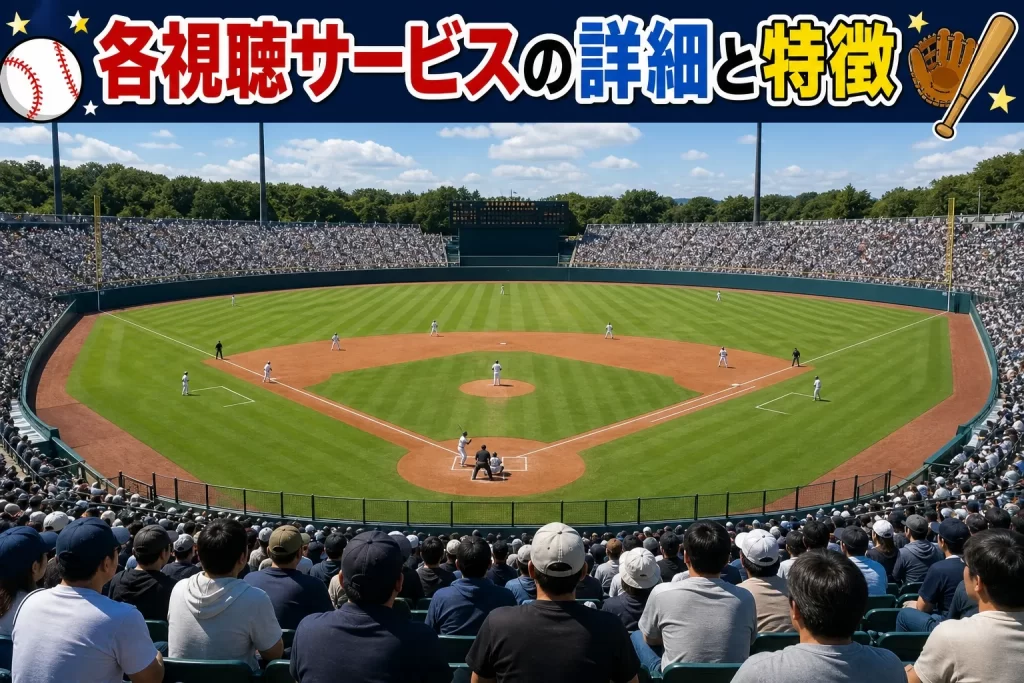 各視聴サービスの詳細と特徴