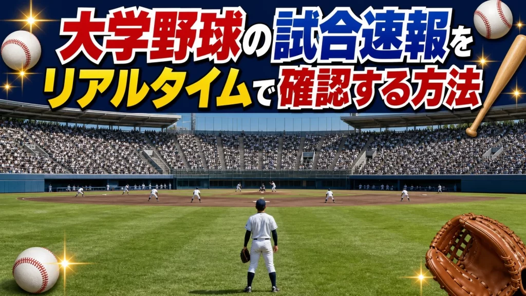大学野球の試合速報をリアルタイムで確認する方法