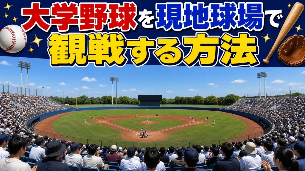 大学野球を現地球場で観戦する方法