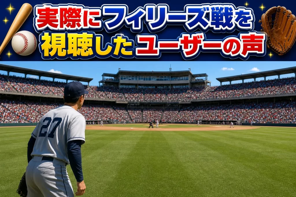 実際にフィリーズ戦を視聴したユーザーの声