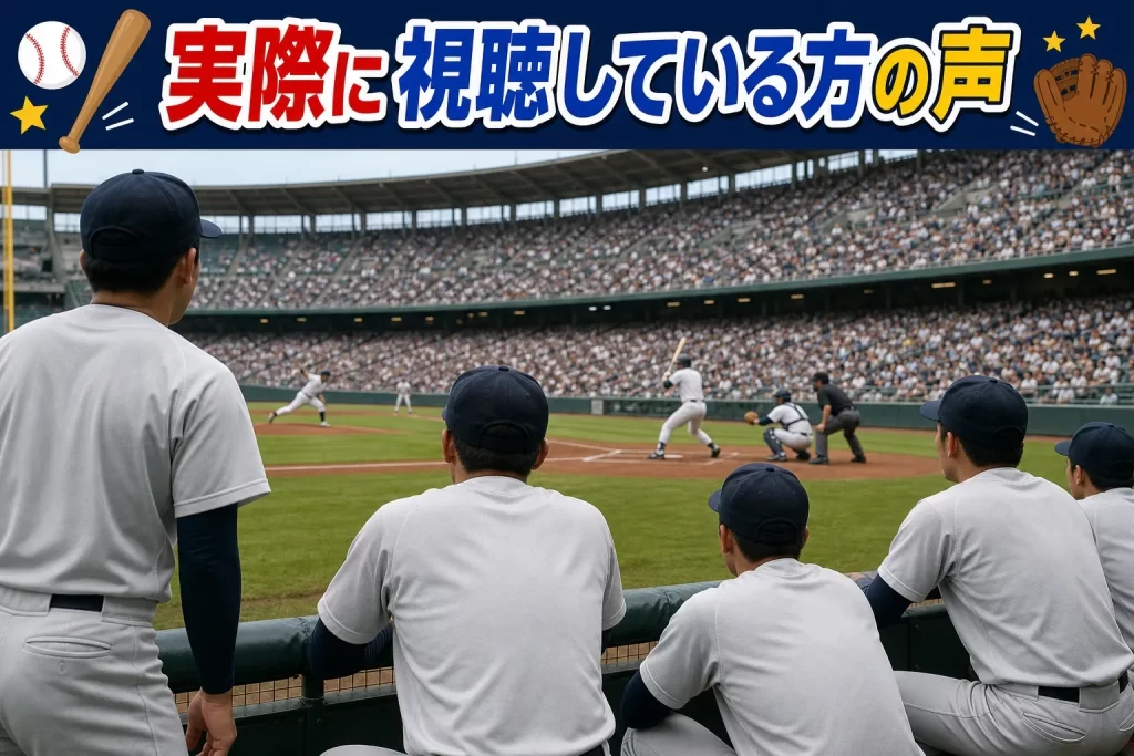 実際に視聴したユーザーの声