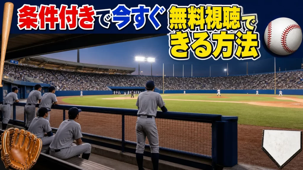 条件付きでプロ野球を無料視聴する方法