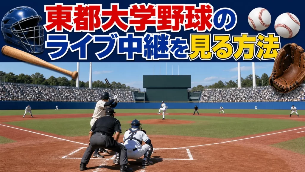 東都大学野球のライブ中継を見る方法
