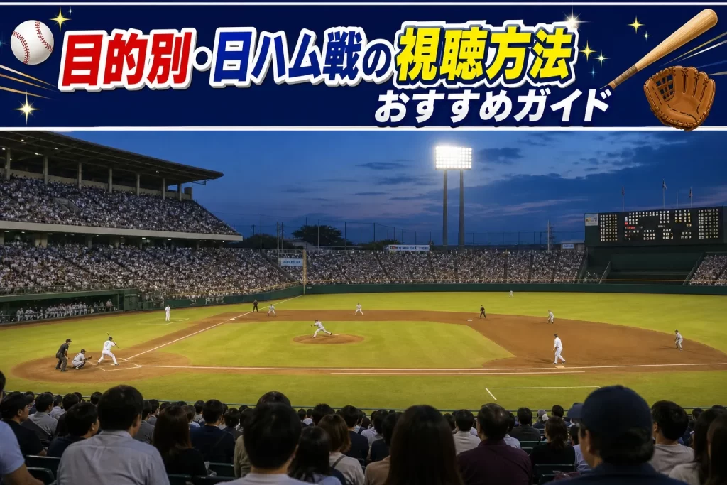 目的別に見る日ハム戦の視聴方法