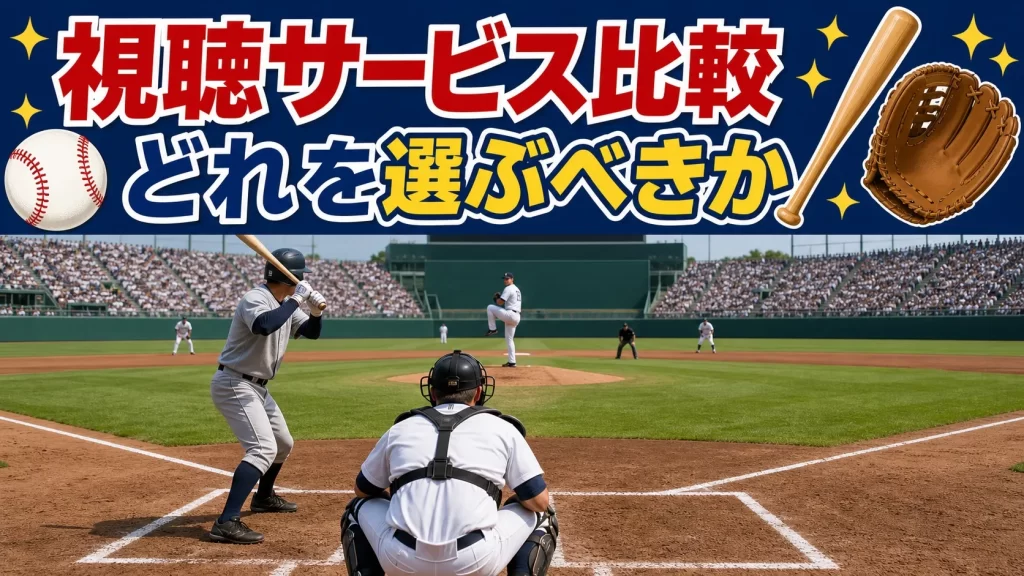 視聴サービス比較！どれを選ぶべきか