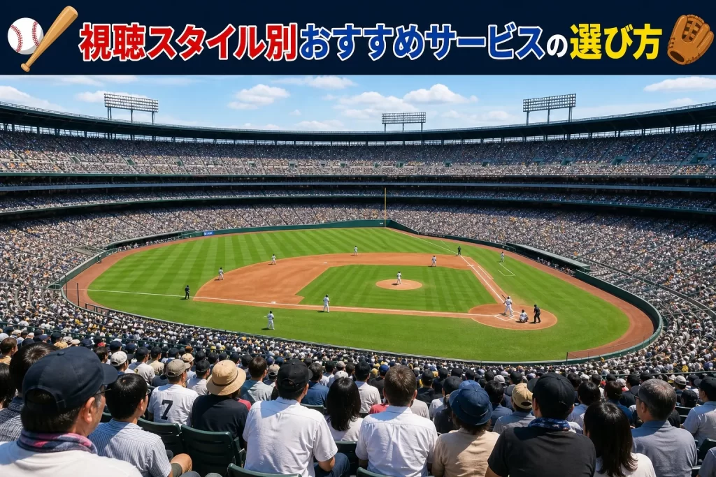 視聴スタイル別おすすめサービスの選び方