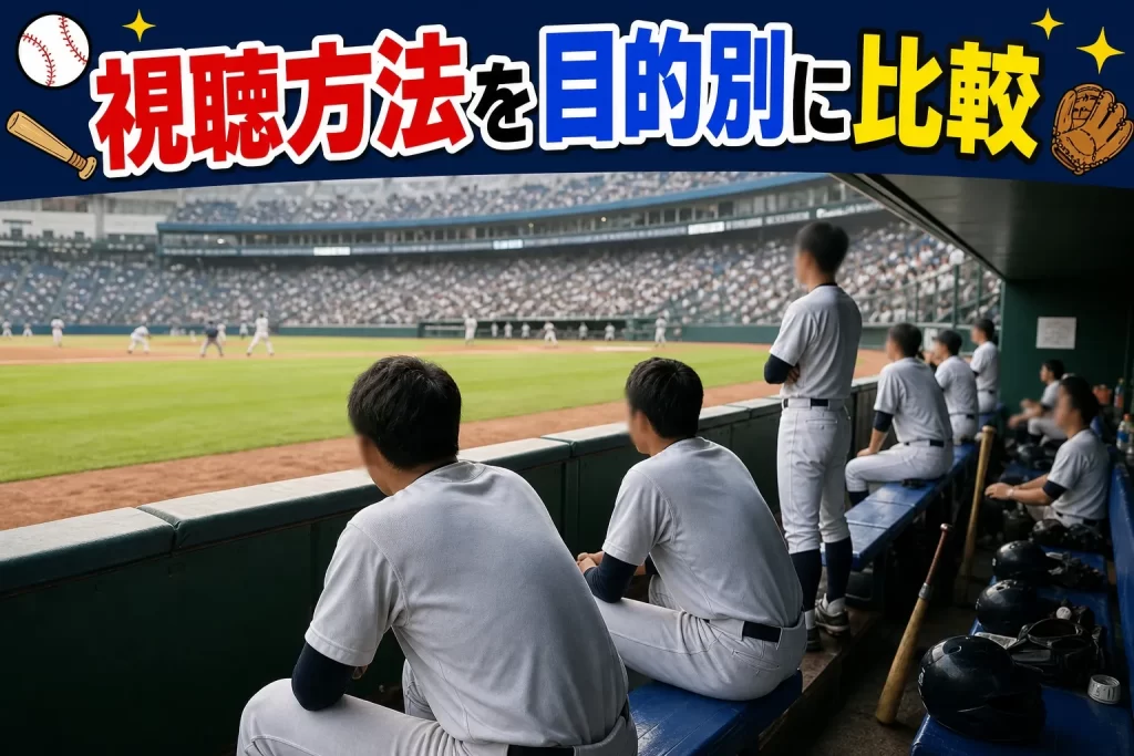 視聴方法を目的別に比較