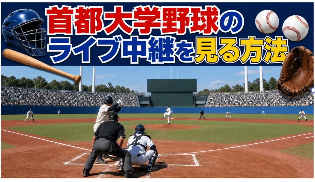 首都大学野球のライブ中継を見る方法