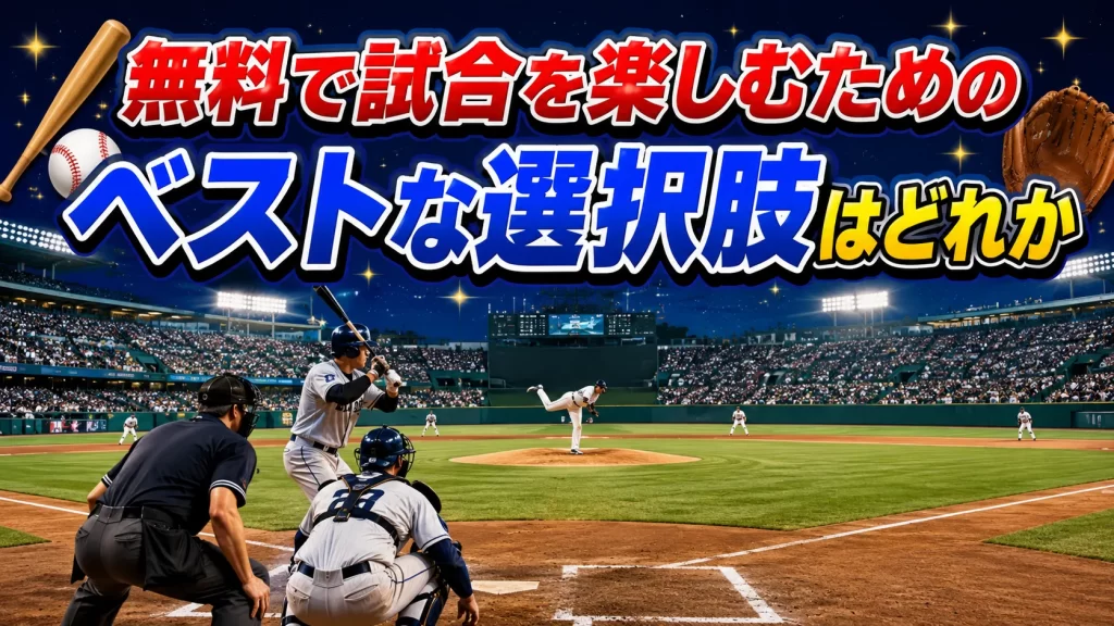無料で試合を楽しむためのベストな選択肢はどれか