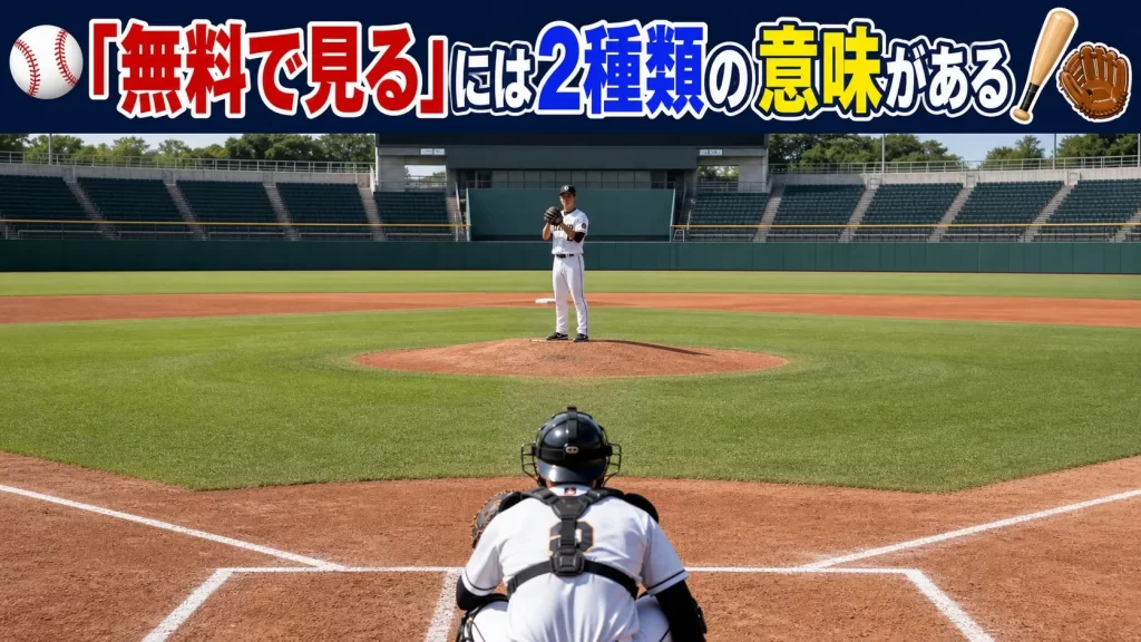 「無料で見る」には2種類の意味がある！