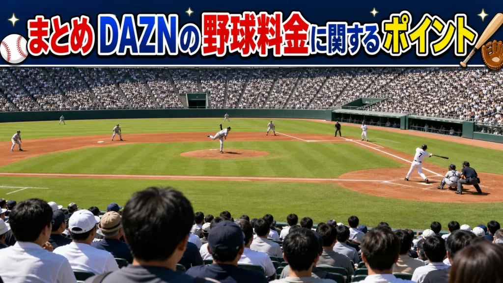 まとめ｜DAZNの野球料金プランを最安で選ぶ方法