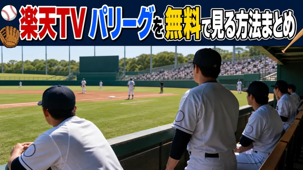 まとめ｜楽天TV パリーグを無料または安く視聴する方法