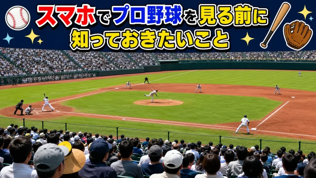 スマホでプロ野球を見る前に知っておきたいこと
