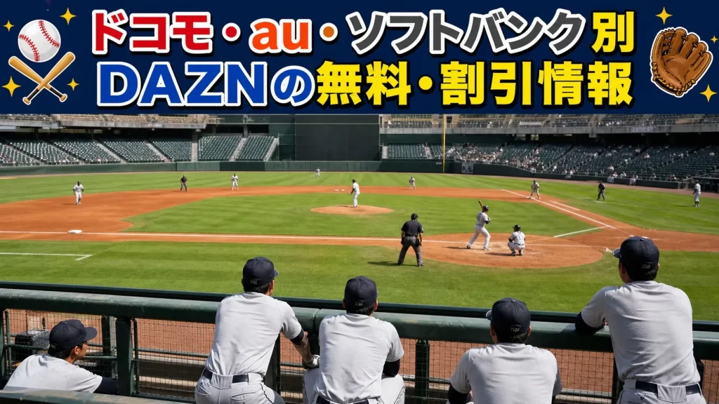 【ドコモ・au・ソフトバンク別】DAZNの無料・割引情報