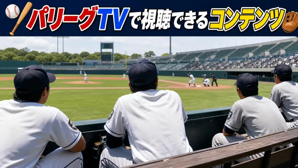 パリーグTVで視聴できるコンテンツ