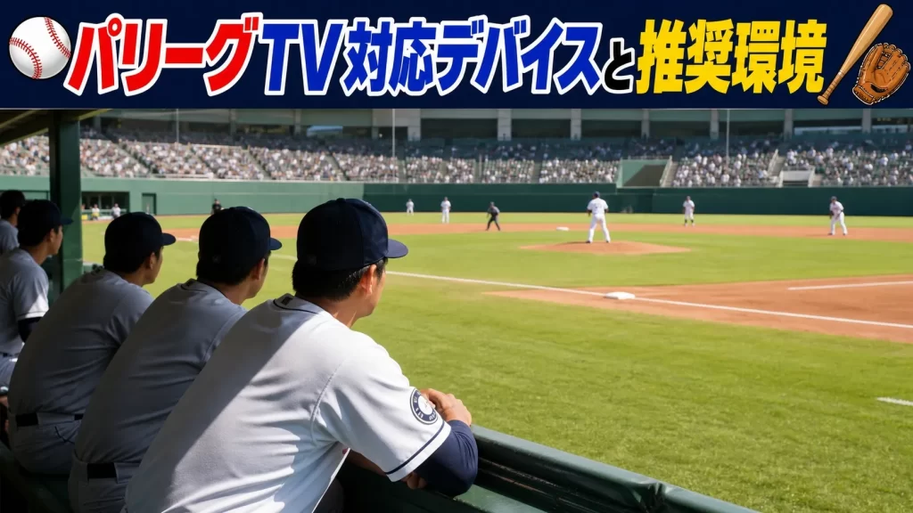 パリーグTV対応デバイスと推奨環境