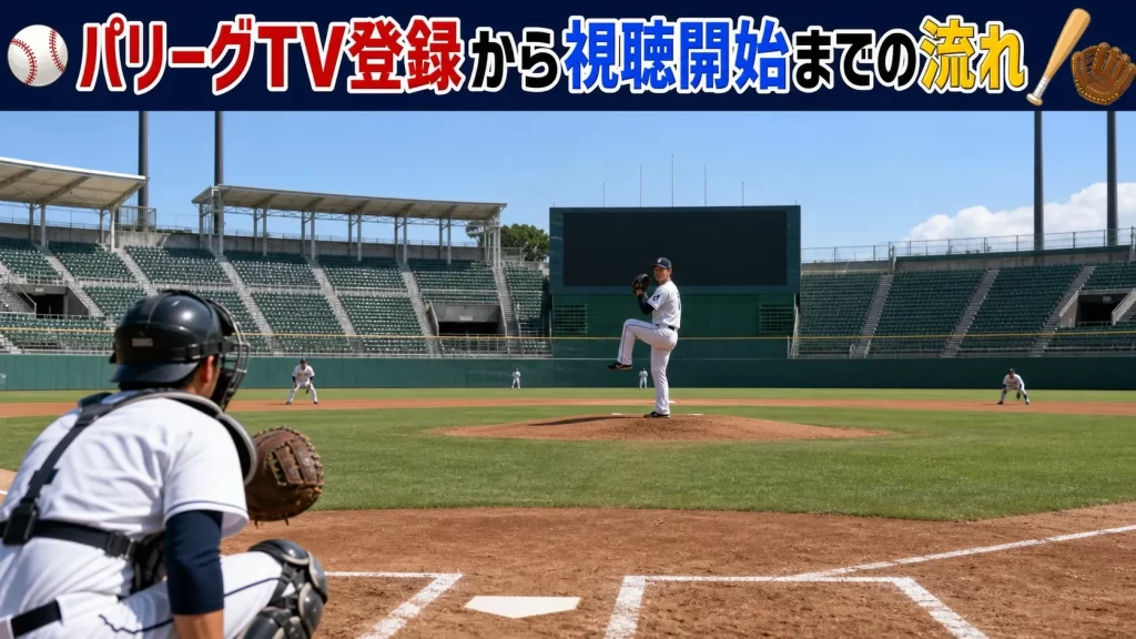 パリーグTV登録から視聴開始までの流れ
