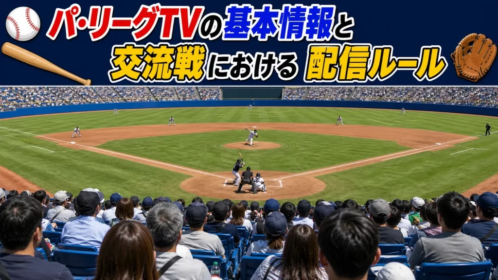 パ・リーグTVの基本情報と交流戦における配信ルール