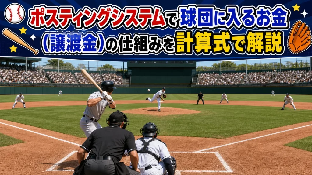 ポスティングシステムで球団に入るお金（譲渡金）の仕組みを計算式で解説