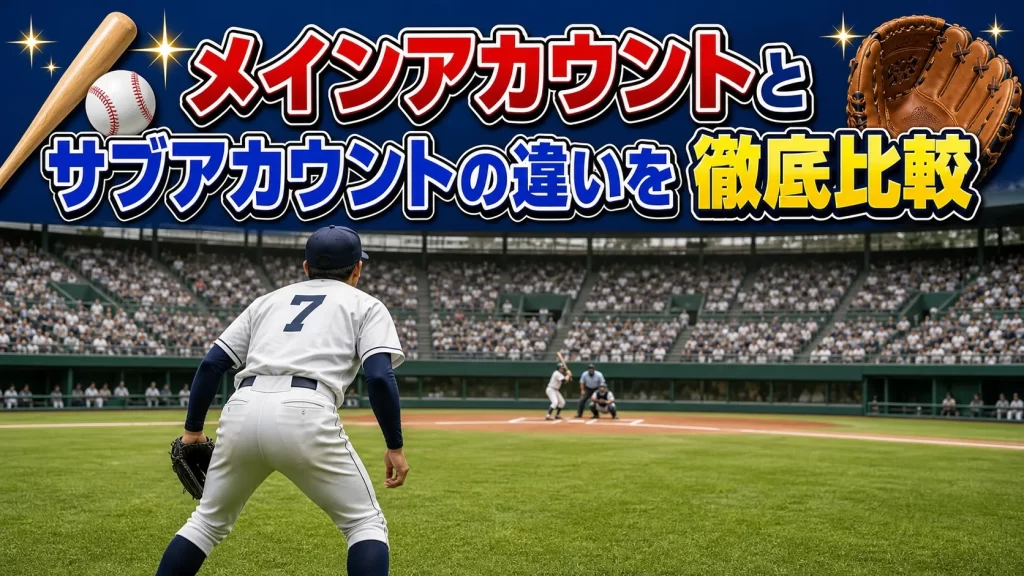 メインアカウントとサブアカウントの違いを徹底比較