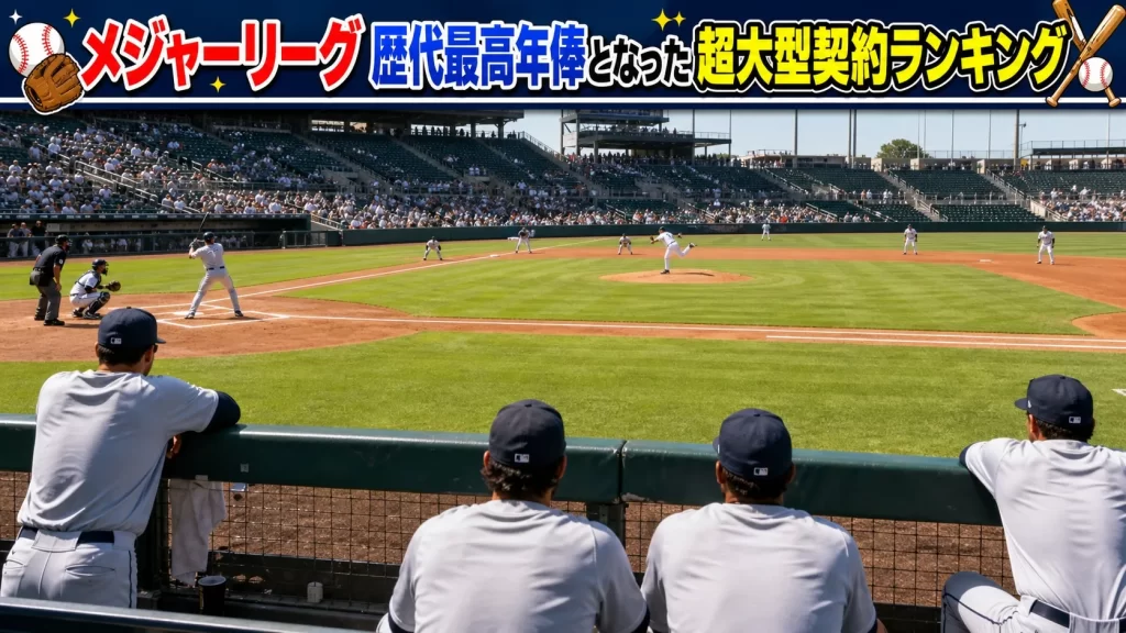 メジャーリーグで歴代最高年俸となった超大型契約ランキング（総額ベース）