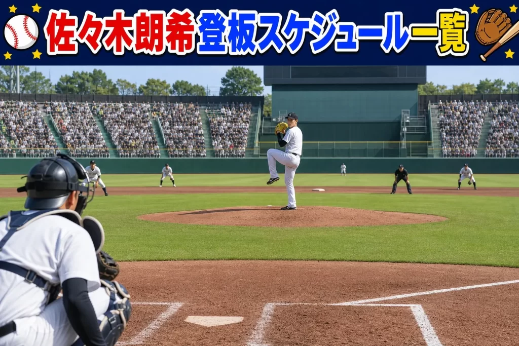 佐々木朗希登板スケジュール一覧